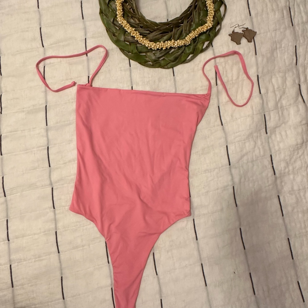 Pink Saski halter one piece